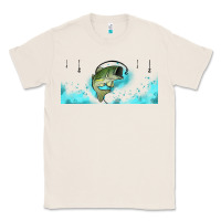 Natural jumping bass fishing 16oz libbey cup Classic Tee - HRA Design Shop