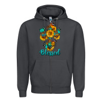Smoke cross with butterfly blessed Zipper Hoodie - BundleAndBundleShop