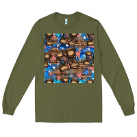 Army Green 4th of juky veteran boots seamless pattern Long Sleeve Tee - HRA Design Shop