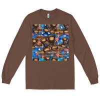 Chestnut 4th of juky veteran boots seamless pattern Long Sleeve Tee - HRA Design Shop