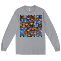 Heather Grey 4th of juky veteran boots seamless pattern Long Sleeve Tee - HRA Design Shop