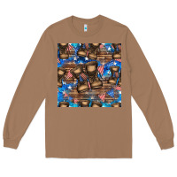 Toasted Coconut 4th of juky veteran boots seamless pattern Long Sleeve Tee - HRA Design Shop