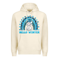 Tofu hello winter rainbow with snowman bbs Premium Hoodie - BundleAndBundleShop