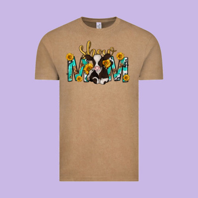 Show Mom With Cow Mothers Day Vintage Tee Designed By Texasbilliewilder