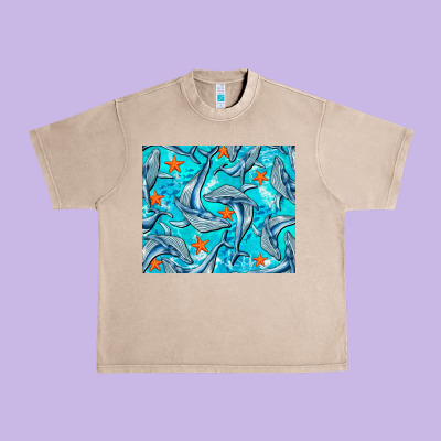 Humpback Whale Mousepad Urban Heavy Tee Designed By Barkaloodesign