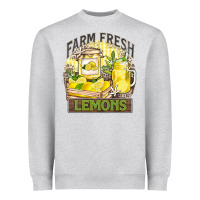 Heather Grey farm fresh lemons Heavyweight Sweatshirt - Zillion Design Studio