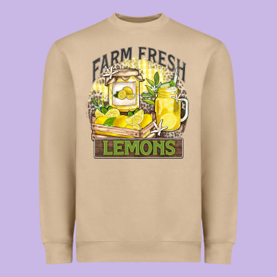 Farm Fresh Lemons Heavyweight Sweatshirt Designed By Zillion Design Studio