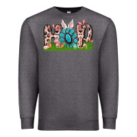 Charcoal Heather hop rabbit Premium Sweatshirt - MaliasSmallBusiness