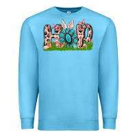 Ocean Blue hop rabbit Premium Sweatshirt - MaliasSmallBusiness