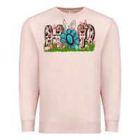Pale Pink hop rabbit Premium Sweatshirt - MaliasSmallBusiness