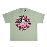 Oil Green pink leopard sunflower cow Urban Heavy Tee - RanaPortraitStore