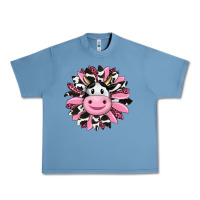 Pebble Blue pink leopard sunflower cow Urban Heavy Tee - RanaPortraitStore