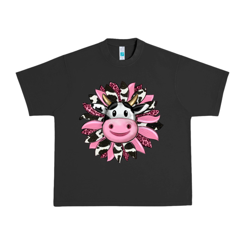 Pink Leopard Sunflower Cow Urban Heavy Tee by RanaPortraitStore | Teevron