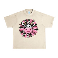 Sandshell pink leopard sunflower cow Urban Heavy Tee - RanaPortraitStore