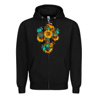 Black cross with butterfly Zipper Hoodie - BundleAndBundleShop