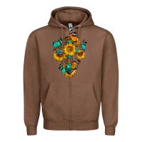 Chestnut cross with butterfly Zipper Hoodie - BundleAndBundleShop