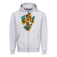 Heather Grey cross with butterfly Zipper Hoodie - BundleAndBundleShop