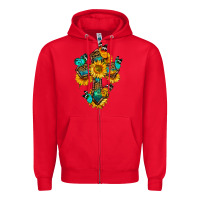 Red cross with butterfly Zipper Hoodie - BundleAndBundleShop