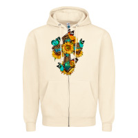 Sandshell cross with butterfly Zipper Hoodie - BundleAndBundleShop