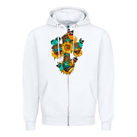 White cross with butterfly Zipper Hoodie - BundleAndBundleShop