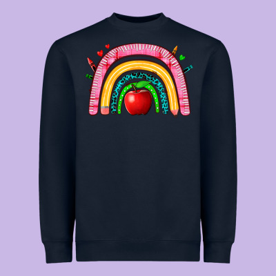School Rainbow Heavyweight Sweatshirt Designed By Zillion Design Studio