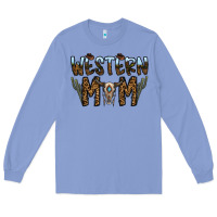 Colony Blue western mom Long Sleeve Tee - CowhideDigitalArt