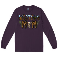 Plum western mom Long Sleeve Tee - CowhideDigitalArt