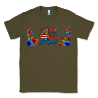 Army Green floral 4th of july crew 16oz libbey cup Classic Tee - HRA Design Shop