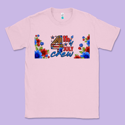 Floral 4th Of July Crew 16oz Libbey Cup Classic Tee Designed By Hra Design Shop