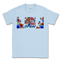Dusty Blue floral 4th of july crew 16oz libbey cup Classic Tee - HRA Design Shop