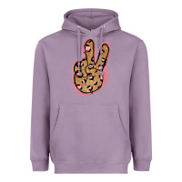 Lavender Gold Glitter Pink Leopard Peace Sign Heavyweight Hoodie - Jasminsmagicworld