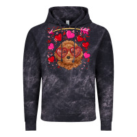 Cloud Black valentine's day toy poodle Vintage Hoodie - RanaPortraitStore