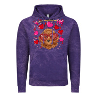 Cloud Purple valentine's day toy poodle Vintage Hoodie - RanaPortraitStore