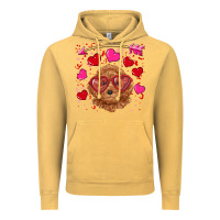 Vintage Mustard valentine's day toy poodle Vintage Hoodie - RanaPortraitStore