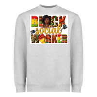Heather Grey black social worker Heavyweight Sweatshirt - texasbilliewilder