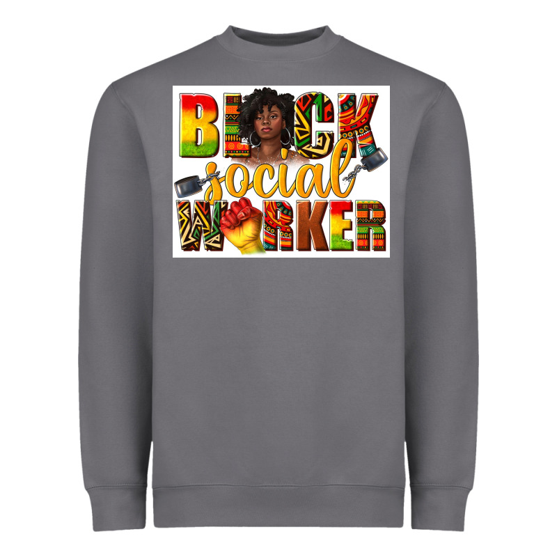 Black Social Worker Heavyweight Sweatshirt by texasbilliewilder | Teevron