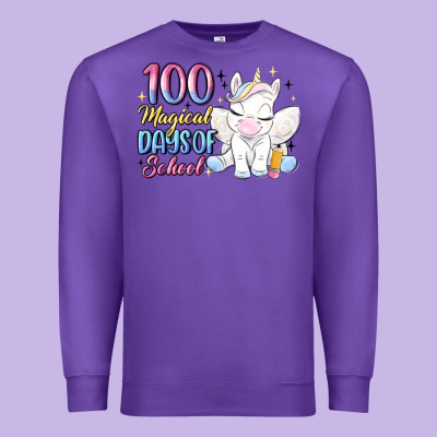 100 Magical Days Of School Premium Sweatshirt Designed By Maliassmallbusiness