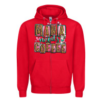 Red mama needs coffee mother's day Zipper Hoodie - Jasminsmagicworld