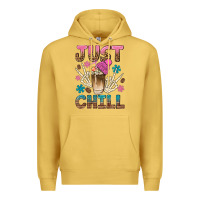 Antique Gold just chill with coffee bean bbs Premium Hoodie - BundleAndBundleShop