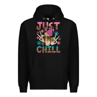 Black just chill with coffee bean bbs Premium Hoodie - BundleAndBundleShop