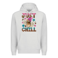 Dove Grey just chill with coffee bean bbs Premium Hoodie - BundleAndBundleShop