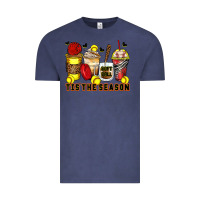 Vintage Denim tis' the season softball coffee cups Vintage Tee - Zillion Design Studio
