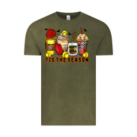 Vintage Olive tis' the season softball coffee cups Vintage Tee - Zillion Design Studio