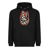 Black Dalmatians Skin Peace Sign Heavyweight Hoodie - Jasminsmagicworld