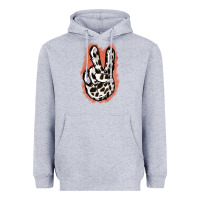 Heather Grey Dalmatians Skin Peace Sign Heavyweight Hoodie - Jasminsmagicworld