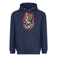 Navy Dalmatians Skin Peace Sign Heavyweight Hoodie - Jasminsmagicworld