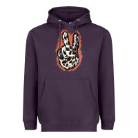 Plum Dalmatians Skin Peace Sign Heavyweight Hoodie - Jasminsmagicworld