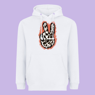 Dalmatians Skin Peace Sign Heavyweight Hoodie Designed By Jasminsmagicworld