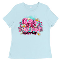 Baby Blue breast cancer warrior Ladies Tee - AdoDesignShop