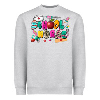 Heather Grey school nurse Heavyweight Sweatshirt - Zillion Design Studio